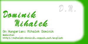 dominik mihalek business card